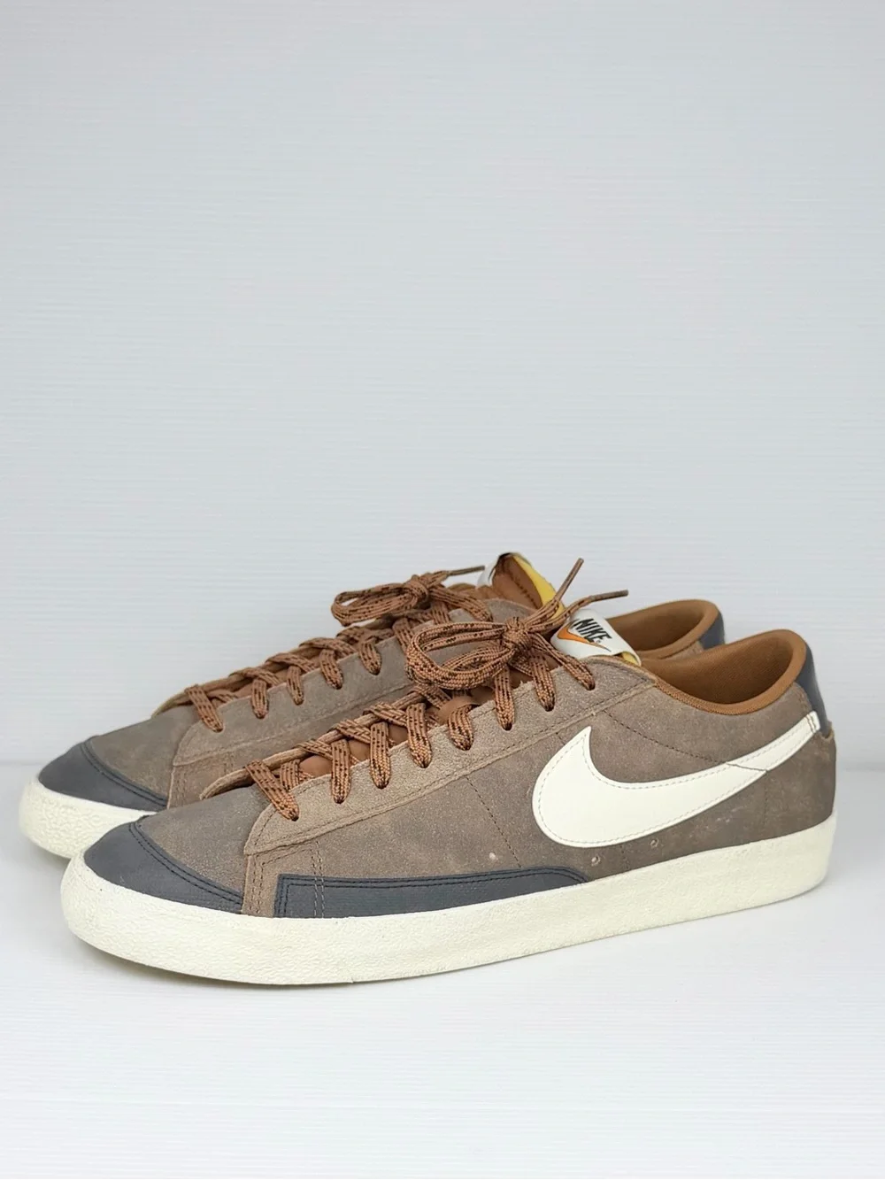 Nike Blazer Low ‘77 Premium Certified Fresh Pecan Brown Suede Sneakers Men’s 14